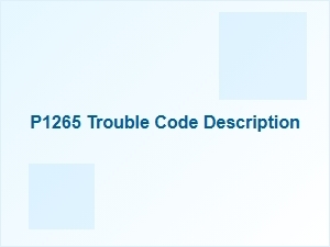 P1265 Code Meaning and Troubleshooting Tips